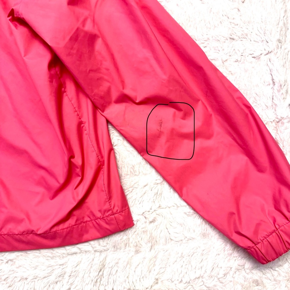 Levi’s Pink Nylon Retro Raincoat XL | Y2K Streetwear Hooded Windbreaker - Picture 4 of 7